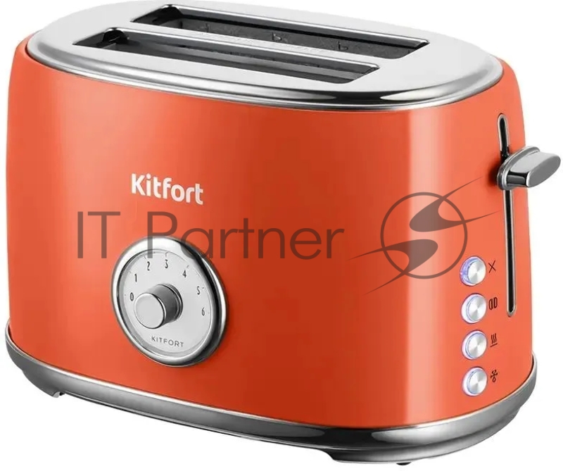 Тостер Kitfort КТ-6456 980Вт красный/серебристый