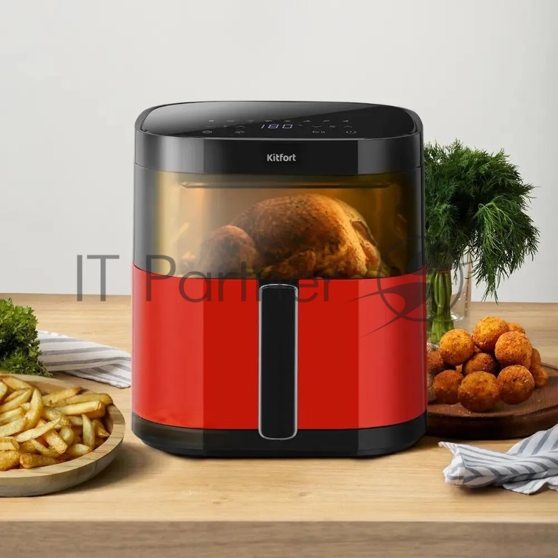 Аэрогриль Kitfort КТ-2291 1700Вт красный/черный