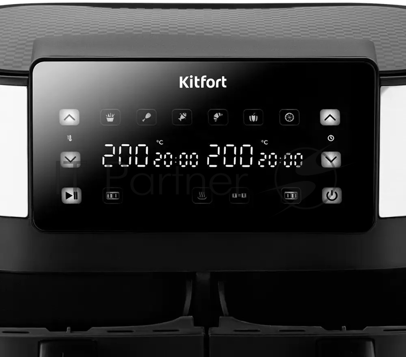 Аэрогриль Kitfort КТ-2259 2850Вт черный/серебристый