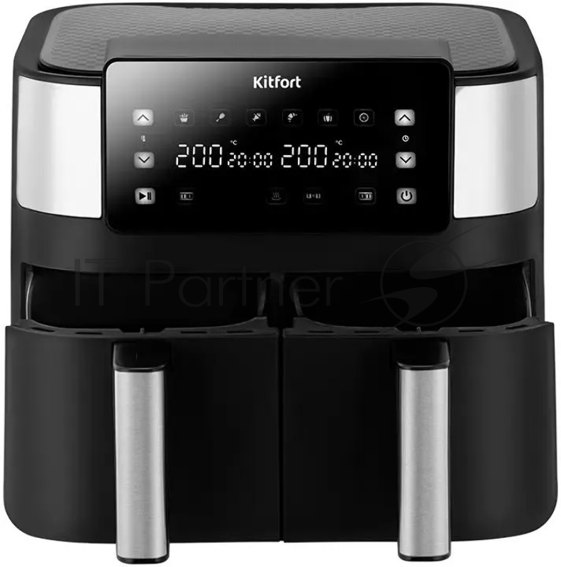 Аэрогриль Kitfort КТ-2259 2850Вт черный/серебристый