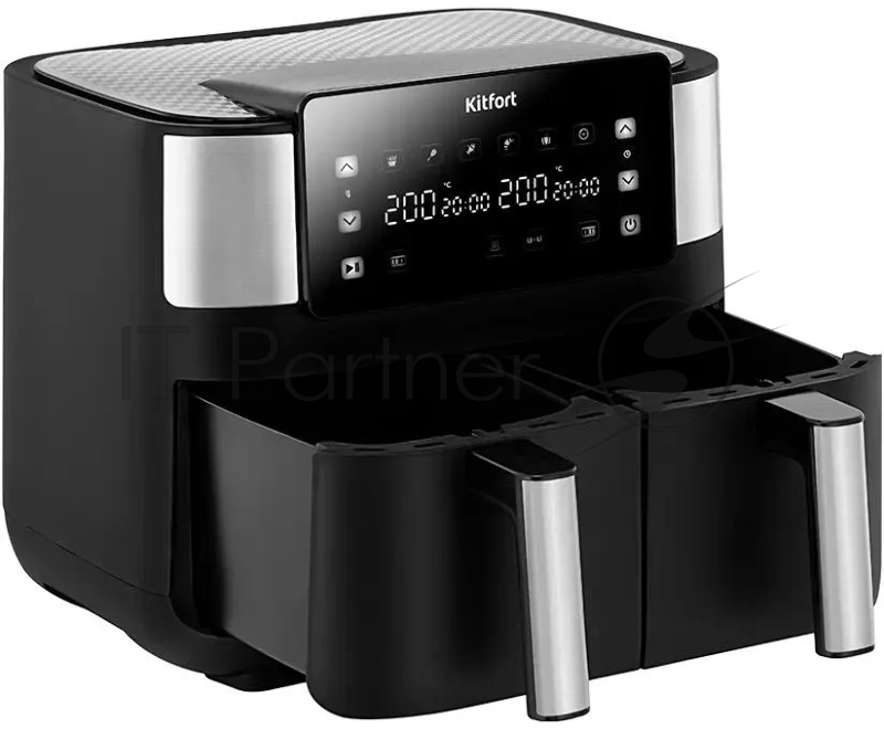 Аэрогриль Kitfort КТ-2259 2850Вт черный/серебристый