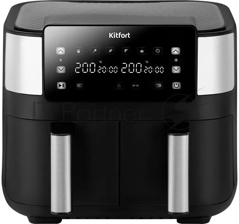 Аэрогриль Kitfort КТ-2259 2850Вт черный/серебристый