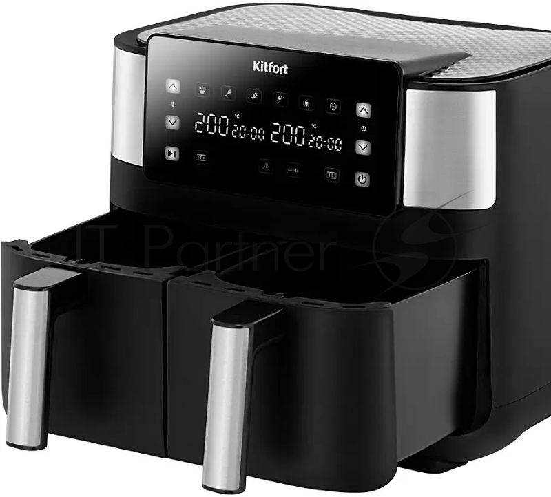 Аэрогриль Kitfort КТ-2259 2850Вт черный/серебристый