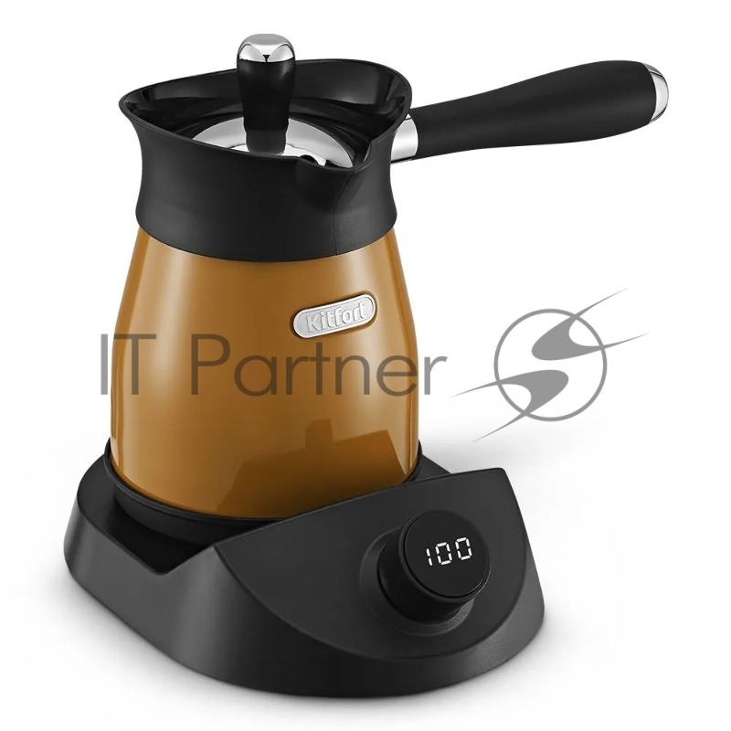 Электрическая турка Kitfort КТ-7498 1000 Вт коричневый/черный