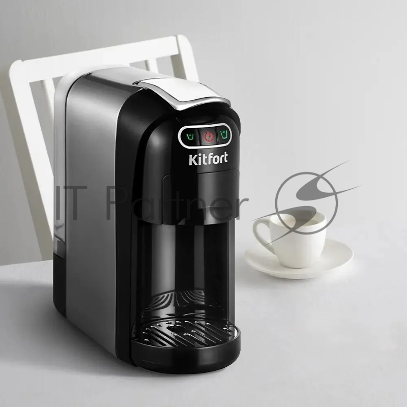 Кофемашина Kitfort КТ-7508 1400Вт серебристый/черный