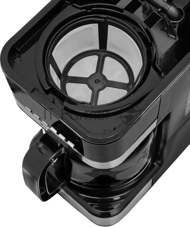 Кофеварка капельная Kitfort КТ-7627 черный/серебристый, исп. кофе - молотый, 1,8 л, 950 Вт