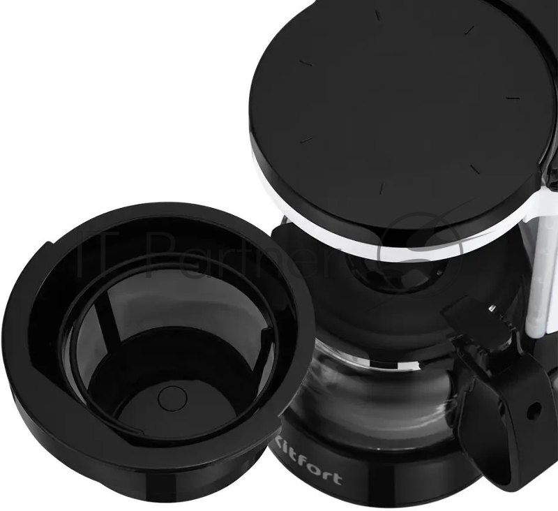 Кофеварка капельная Kitfort КТ-7486 550Вт черный/белый