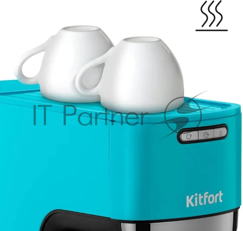 Кофеварка рожковая Kitfort КТ-7461 1350Вт бирюзовый/черный