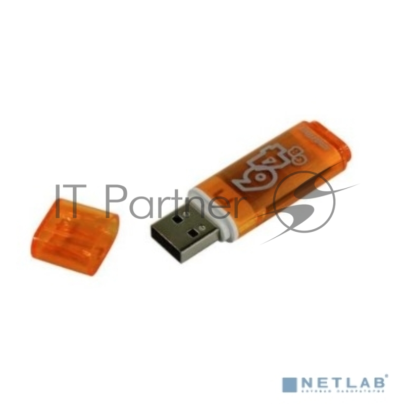 Флешка USB R/W Smartbuy USB Drive 64Gb Glossy series Orange SB64GBGS-Or