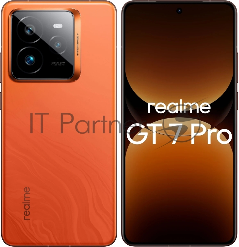 Смартфон Realme RMX5011 GT7 Pro 512Gb 12Gb оранжевый моноблок 3G 4G 6.78 1264x2780 Android 15 50Mpix 802.11 a/b/g/n/ac/ax/be NFC GPS GSM900/1800 GSM1900