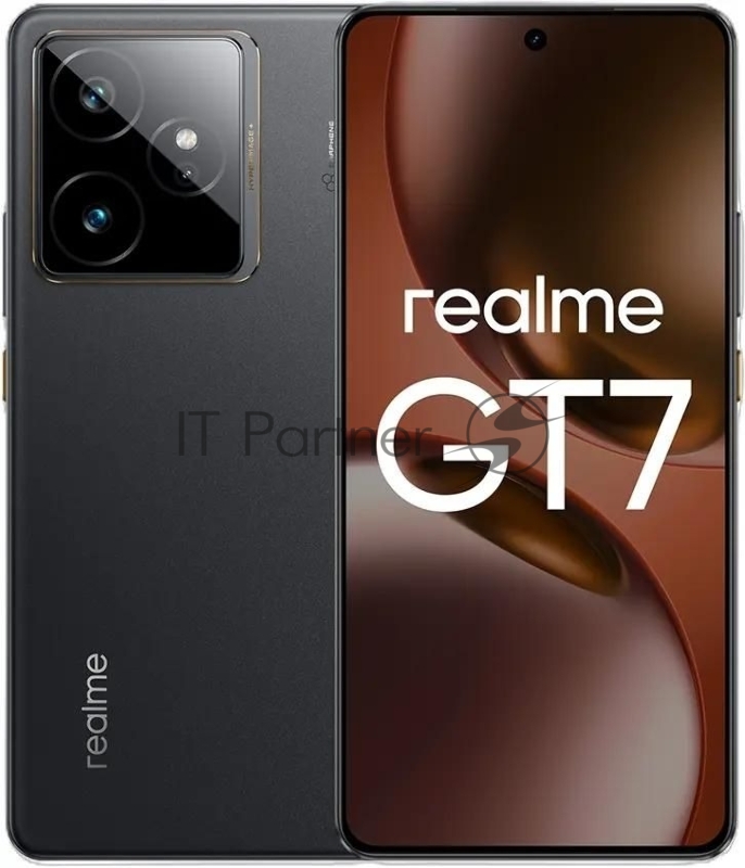 Смартфон Realme RMX5061 GT 7 256Gb 12Gb черный моноблок 3G 4G 6.78 1264x2780 Android 15 50Mpix 802.11 a/b/g/n/ac/ax/be NFC GPS GSM900/1800 GSM1900