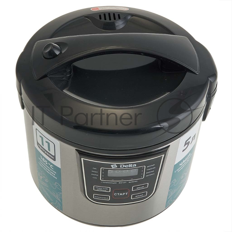 Мультиварка DELTA DL-6527 черная: 900 Вт,5л, 11 ПРОГРАММ (4)