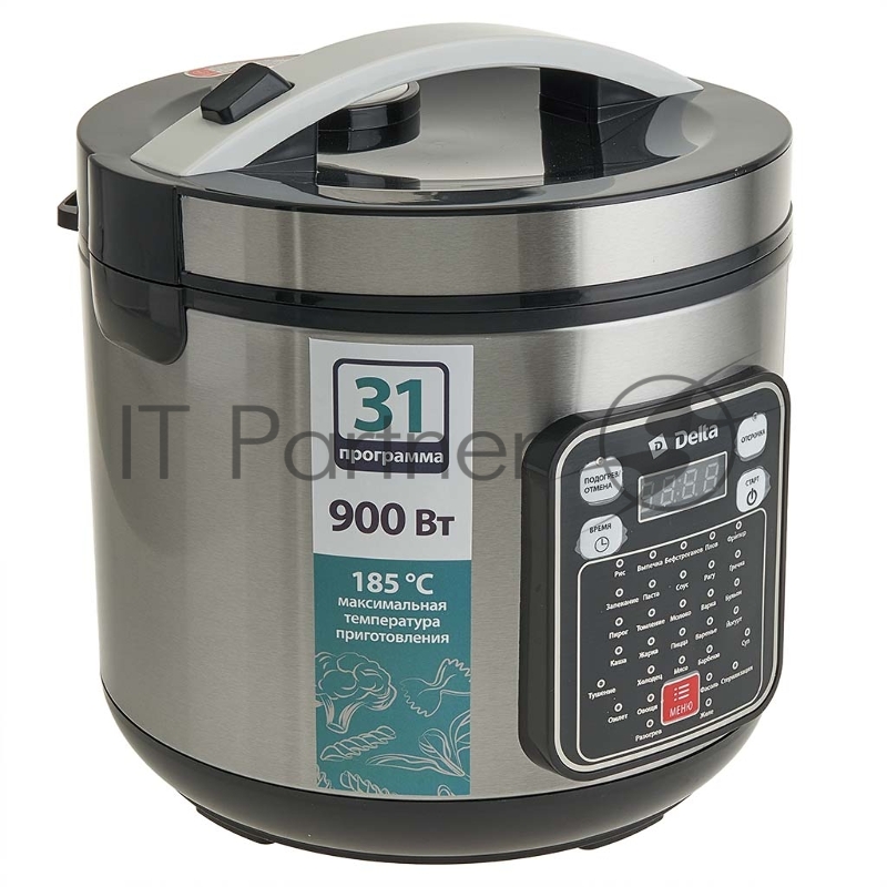 Мультиварка DELTA DL-6528 черная: 900 Вт,5л, 31 ПРОГРАММА (4)