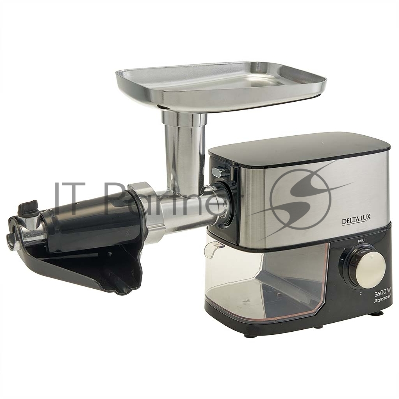 Мясорубка электрическая DELTA LUX DE-602MS черная нерж, НАСАДКА ДЛЯ ТОМАТА, 3600Вт (4)