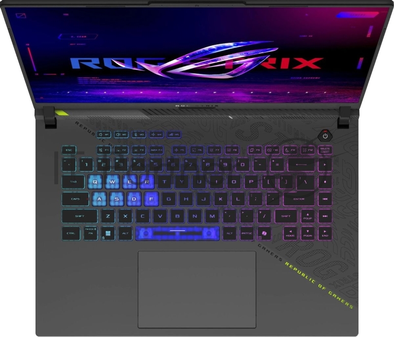Ноутбук Asus ROG Strix G16 G614FR-S5054 Ryzen 9 9955HX 32Gb SSD1Tb NVIDIA GeForce RTX5070Ti 12Gb 16 IPS 2.5K (2560x1600) без ОС grey WiFi BT Cam (90NR0NK8-M002E0)