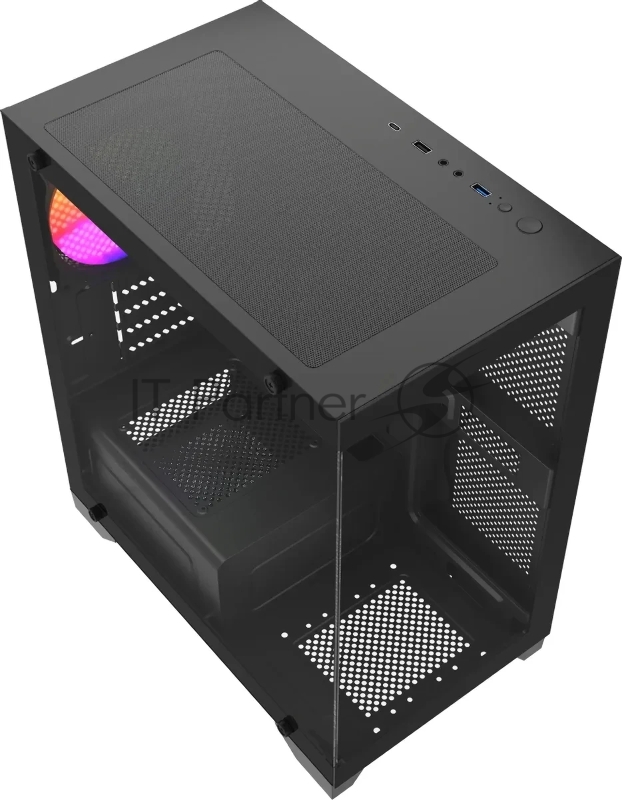 Корпус Accord ACC-350-02B черный без БП mATX 1x120mm 1xUSB2.0 1xUSB3.0 1xUSB3.1 audio