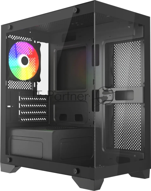 Корпус Accord ACC-350-02B черный без БП mATX 1x120mm 1xUSB2.0 1xUSB3.0 1xUSB3.1 audio