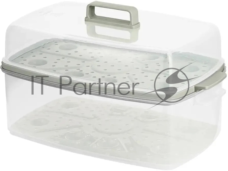 Пароварка Kitfort КТ-6431 2ярус. 800Вт белый/серый