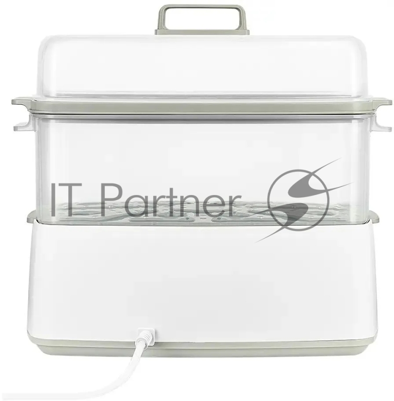 Пароварка Kitfort КТ-6431 2ярус. 800Вт белый/серый