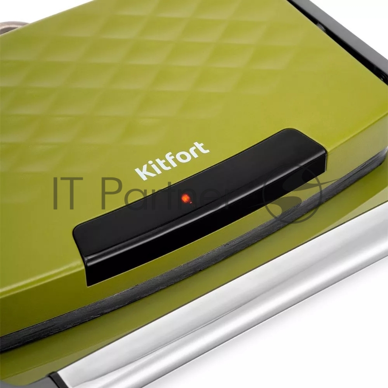 Сэндвичница Kitfort КТ-3626 750Вт зеленый/серый