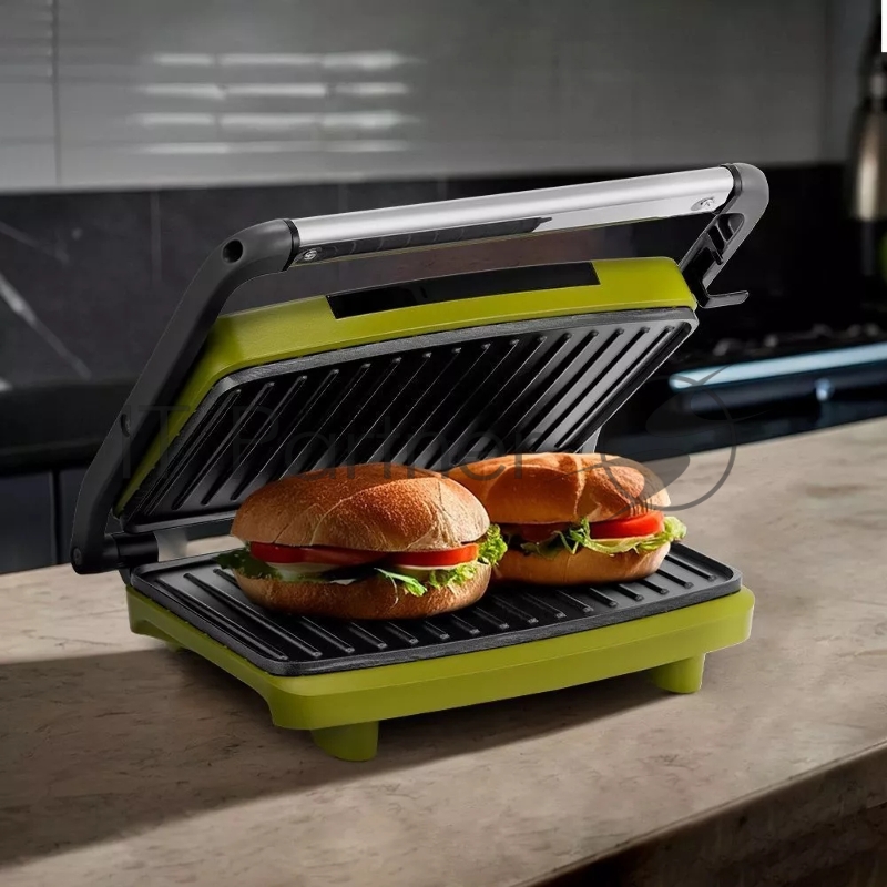 Сэндвичница Kitfort КТ-3626 750Вт зеленый/серый