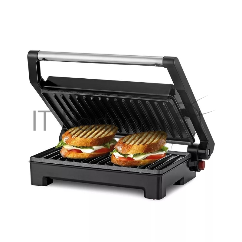 Сэндвичница Kitfort КТ-3666 800Вт черный/серебристый