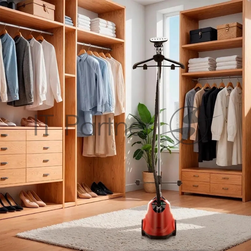 Отпариватель напольный Kitfort КТ-9356 2200Вт красный/черный