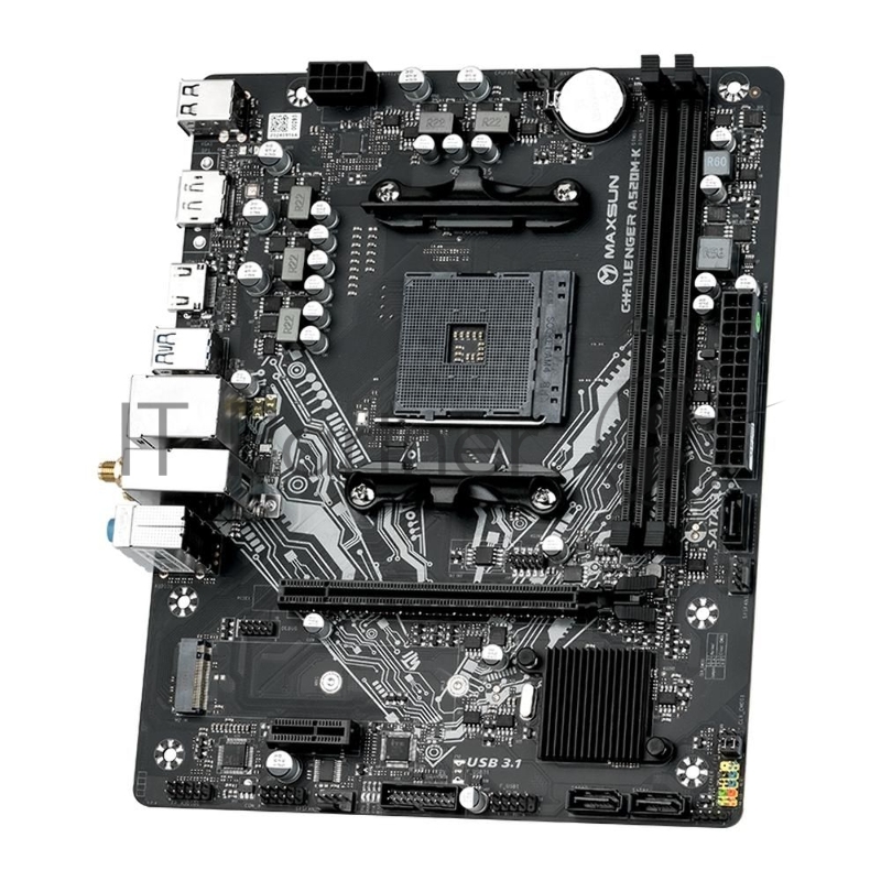 Материнская плата Maxsun MS-Challenger A520M-K WIFI B550, AM4, 2*DDR4, 1*PCIEx16, 1*PCIEx1, 2*M.2, 4*USB3.2Gen1, 6*USB2.0, 3*SATA3.0, 1G, VGA, HDMI, M-ATX, RTL