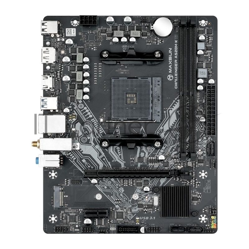Материнская плата Maxsun MS-Challenger A520M-K WIFI B550, AM4, 2*DDR4, 1*PCIEx16, 1*PCIEx1, 2*M.2, 4*USB3.2Gen1, 6*USB2.0, 3*SATA3.0, 1G, VGA, HDMI, M-ATX, RTL