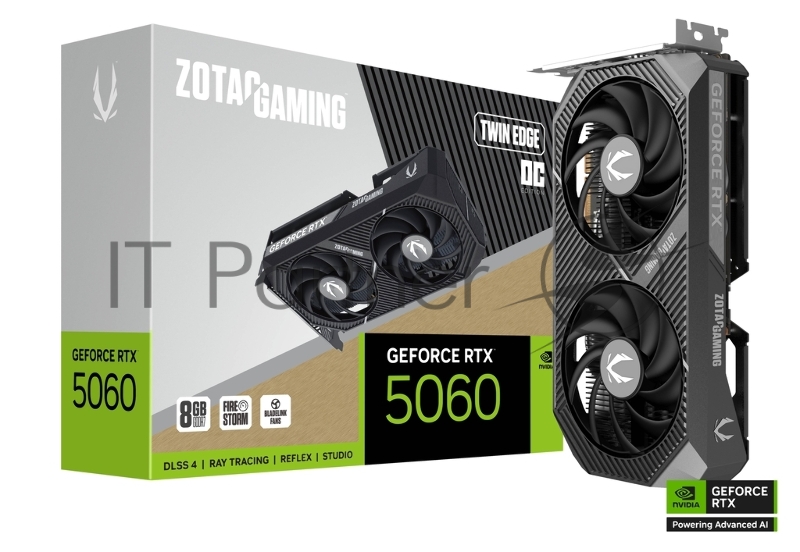 Видеокарта Zotac RTX5060 TWIN EDGE OC 8GB GDDR7 128bit 3xDP HDMI 2FAN MEDIUM PACK