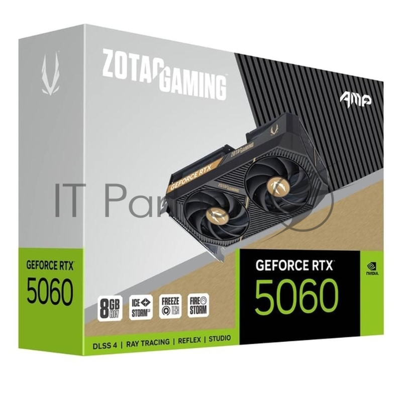 Видеокарта Zotac RTX5060 AMP 8GB GDDR7 128bit 3xDP HDMI 2FAN MEDIUM PACK