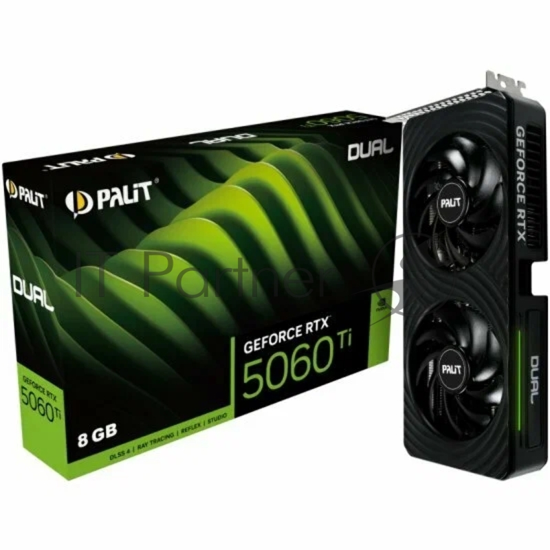 Видеокарта Palit PA-RTX5060Ti DUAL OC 8GB RTX5060TI 8Gb 128bit GDDR7 2407/28000 HDMIx1 DPx3 HDCP Ret