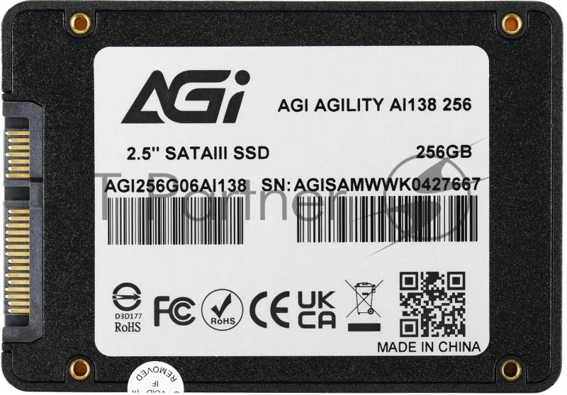 Твердотельный накопитель SSD AGI AI138 SSD 2.5 256GB RETAIL-Color Box
