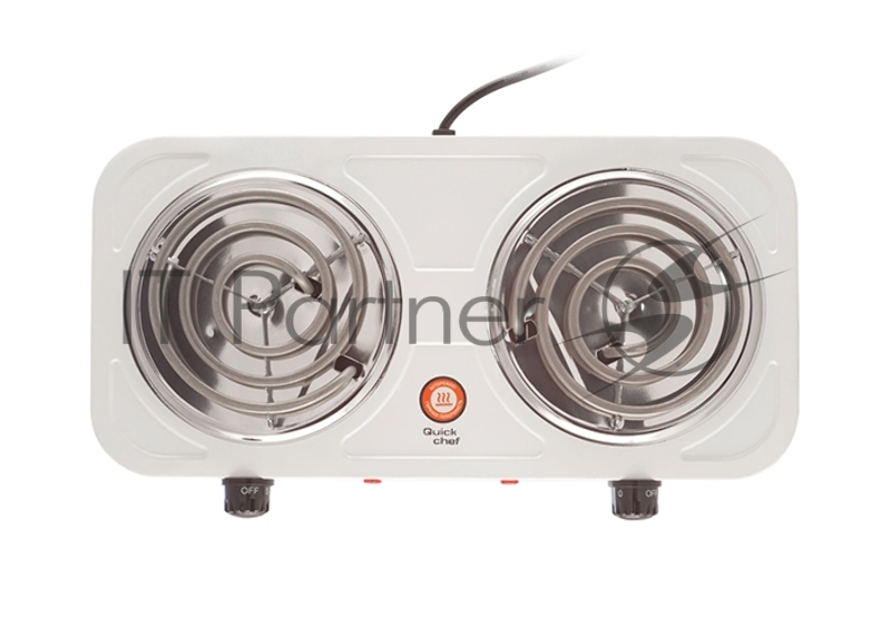 Электрическая плитка Centek CT-1509 (белая) 2конфорки ТЭН 140мм, 2000Вт, индикатор работы, усиленный корпус