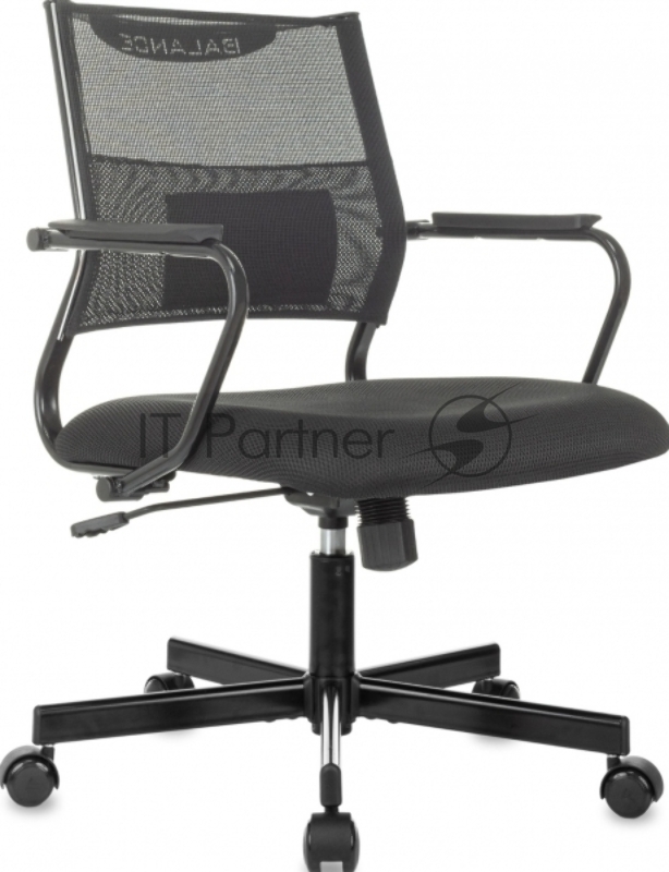 Кресло Бюрократ CH Balance-Low черный Elastic-102 TW-11 сетка/ткань низк.спин. крестов. металл черный