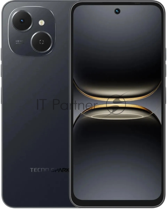 Смартфон Tecno Spark 40C 128Gb 8Gb черный моноблок 3G 4G 6.67 720x1600 Android 14 48Mpix 802.11 a/b/g/n/ac NFC GPS GSM900/1800 Protect
