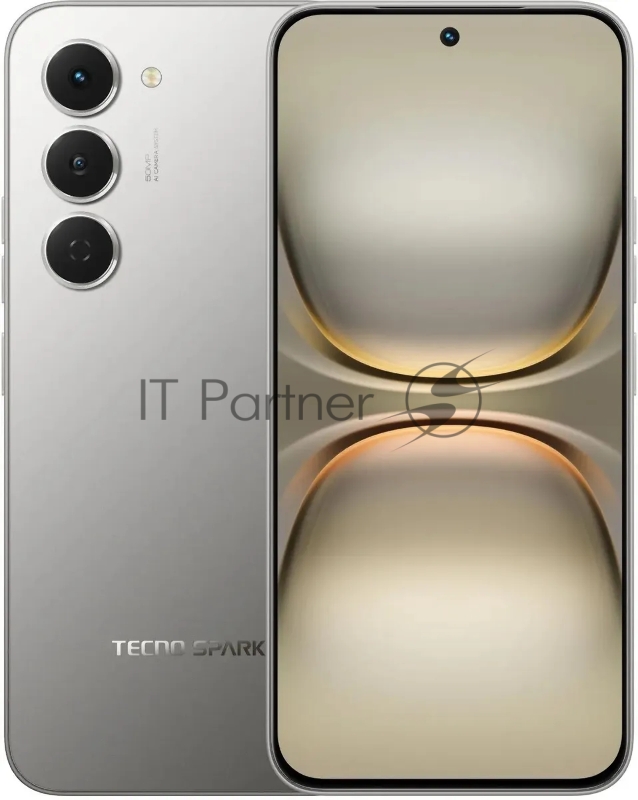 Смартфон Tecno Spark 40 Pro 128Gb 8Gb титан моноблок 3G 4G 6.78 1080x2436 Android 14 108Mpix 802.11 a/b/g/n/ac NFC GPS GSM900/1800 Protect