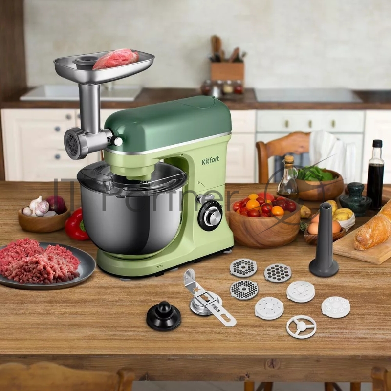 Миксер планетарный Kitfort КТ-3452 1600Вт зеленый