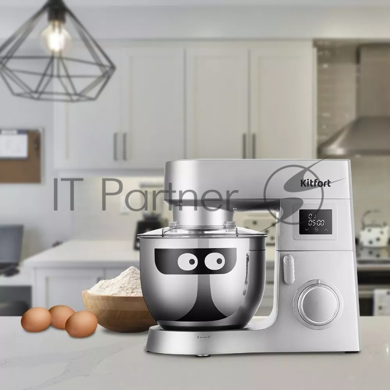 Миксер планетарный Kitfort КТ-3435-2 1800Вт серый