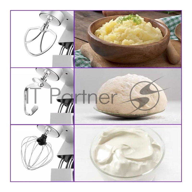 Миксер планетарный Kitfort КТ-3435-2 1800Вт серый