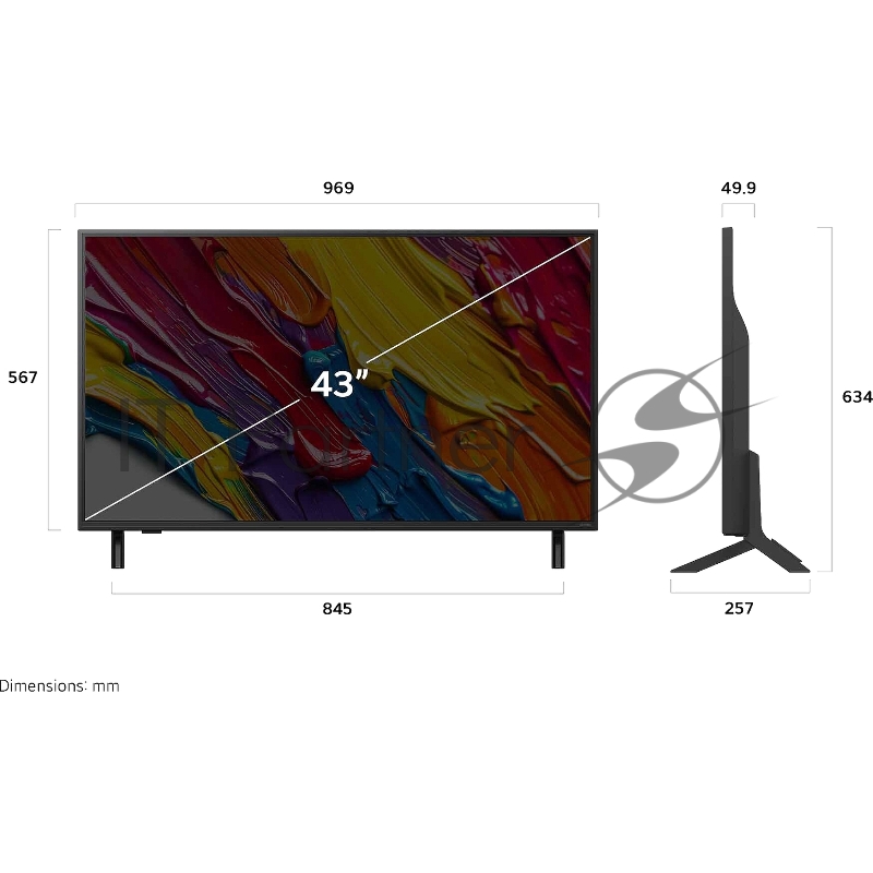 Телевизор LG 43 43QNED82A6B QNED 4K