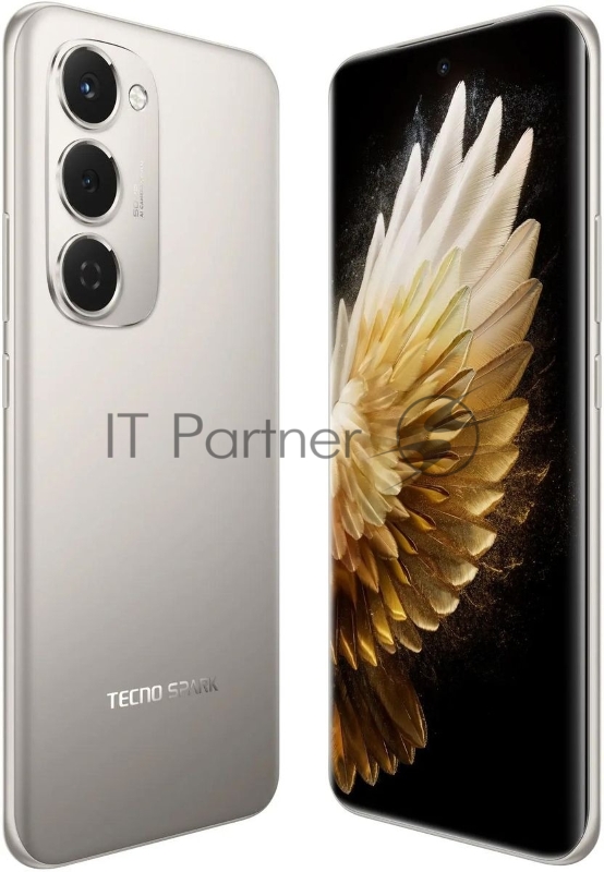 Смартфон Tecno Spark 40 Pro+ 256Gb 8Gb титан моноблок 3G 4G 6.78 1080x2436 Android 14 108Mpix 802.11 a/b/g/n/ac NFC GPS GSM900/1800 Protect