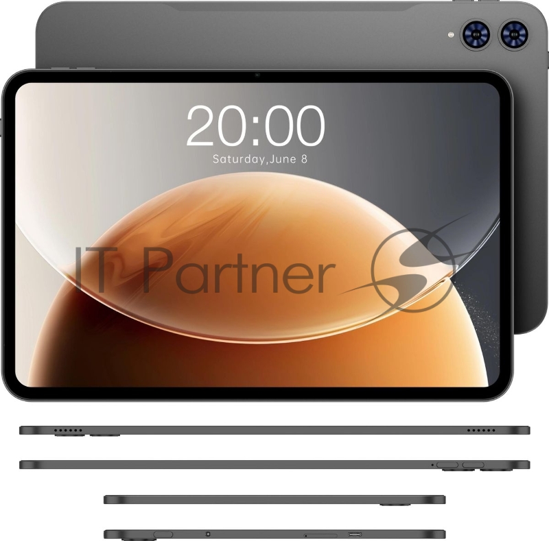 Планшет Teclast T65 T7280 (2.0) 8C RAM8Gb ROM128Gb 13 IPS 1920x1200 4G Android 15 черный 13Mpix 8Mpix BT WiFi microSD 1Tb 10000mAh 32hr
