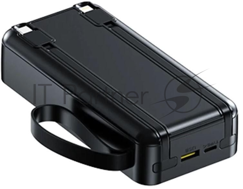 Портативный аккумулятор AKSBERRY (6900290870014) E201 Lines PD22.5W with cabels 20000 mAh (черный)