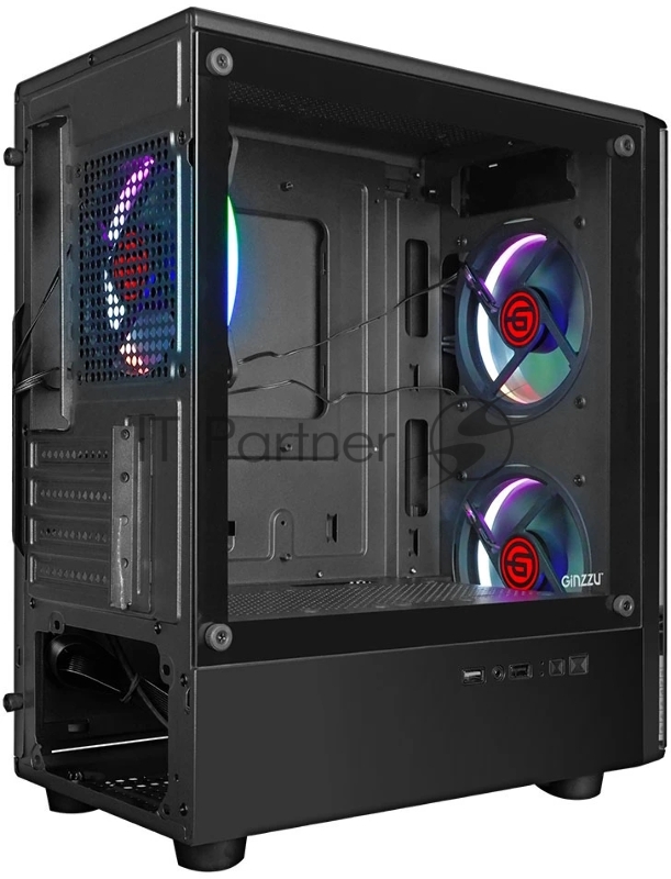 Компьютерный корпус Ginzzu CL406 mATX FAN 3*12 FRGB (12RR4)