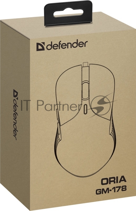 Мышь проводная DEFENDER (52178) Oria GM-178 черный