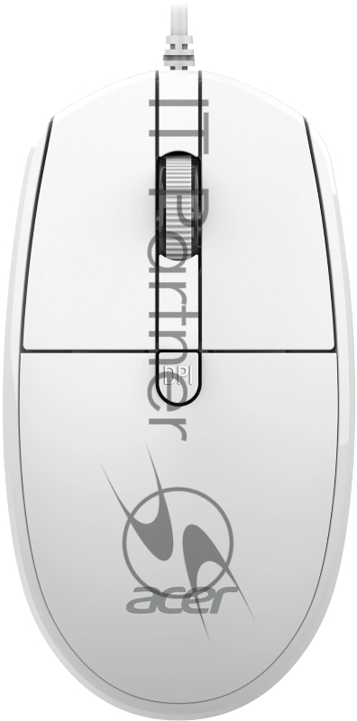 Мышь Acer OMW401 белый оптическая 2000dpi USB 4but (ZL.MCEEE.030)