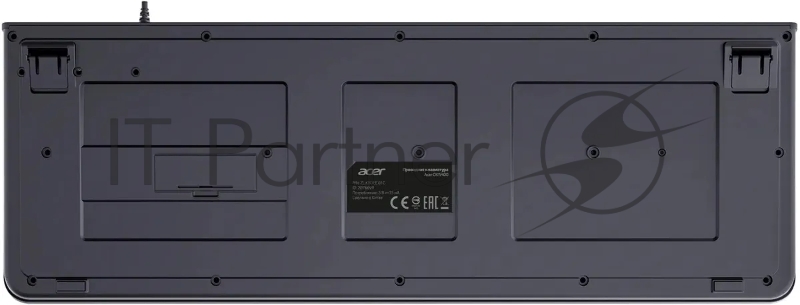 Клавиатура Acer OKW400 черный USB Multimedia (ZL.KBDEE.01C) кабель 1.8м