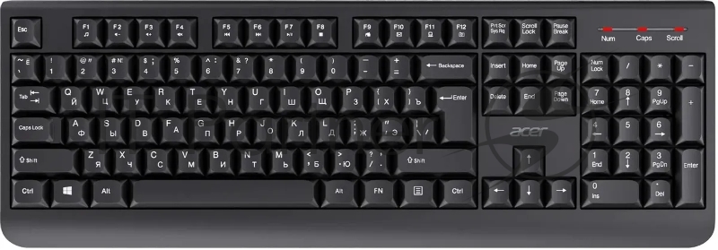 Клавиатура + мышь Acer OCC401 клав:черный мышь:черный USB беспроводная (ZL.ACCCC.016)