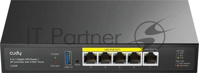 Контроллер Cudy C200P 10/100/1000BASE-TX